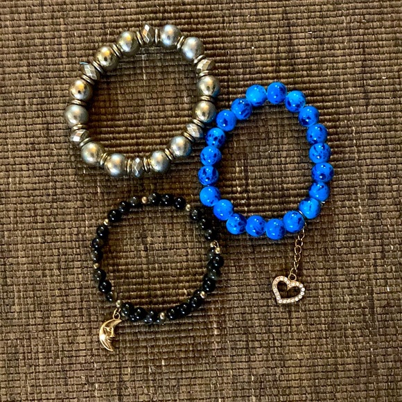 Set of 3 charm bracelets 🌙💙 - Picture 1 of 4